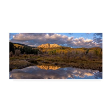 Dan Ballard 'Mountain Reflection 2' Canvas Art,16x32